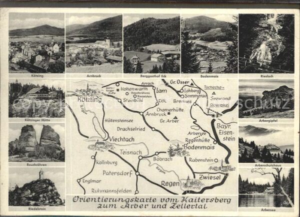 Koetzting bis Zwiesel Orientierungskarte Arnbruck