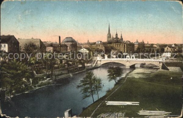 Pilsen Plzen Czechia mit Kaiser Franz Josefs-Brücke