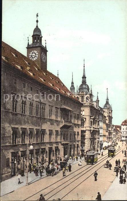 Graz Steiermark Landhaus Herrengasse Strassenbahn
