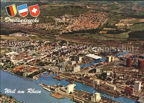 Weil am Rhein Fliegeraufnahme Dreiländerteile