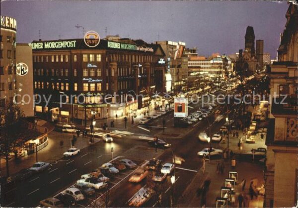 Berlin Kurfürstendamm mit Gedächtniskirche bei