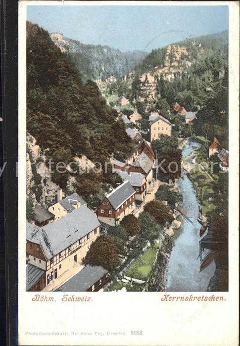Herrnskretschen Boehmen Böhmische Schweiz