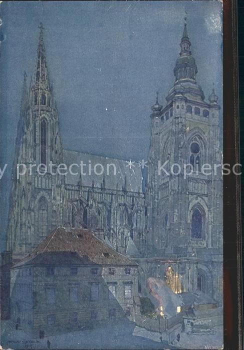 Chram Künstlerkarte Kirchenpartie