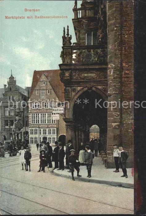 Bremen Marktplatz und Rathauskolonaden