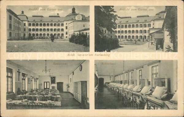 Harlaching Muenchen Städt Sanatorium Garten Speisesaal Schl