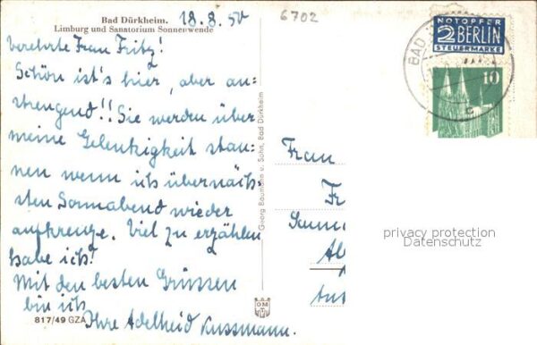 Bad Duerkheim Limburg und Sanatorium Sonnenwende – Bild 2