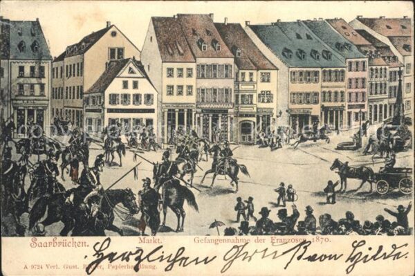 Saarbruecken Marktplatz Gefangennahme der Franzosen