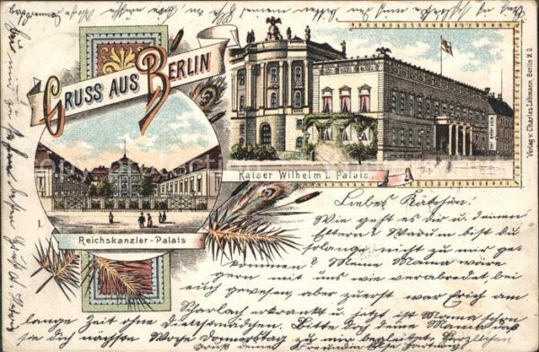 Berlin Reichskanzler Palais Kaiser Wilhelm I P