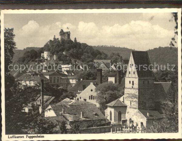 Pappenheim Mittelfranken Ortsansicht mit Burg