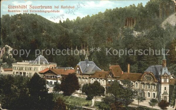 Karlsbad Eger Giesshübl Sauerbrunn Beamten und Versen