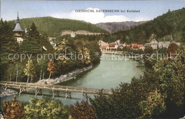 Giesshuebl-Sauerbrunn Tschechien Teilansicht Brücken