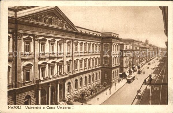 Napoli Neapel Universita e Corso Umberto I