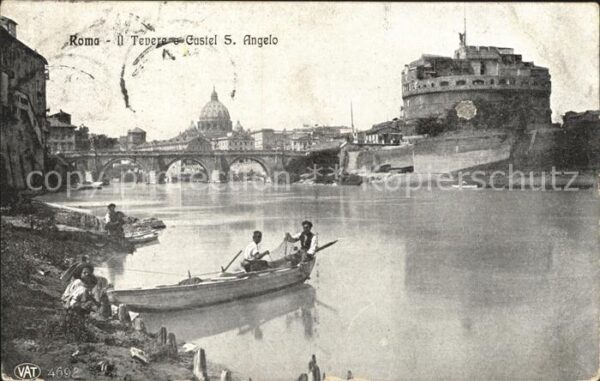 Roma Rom Il Tevere e Castel San Angelo
