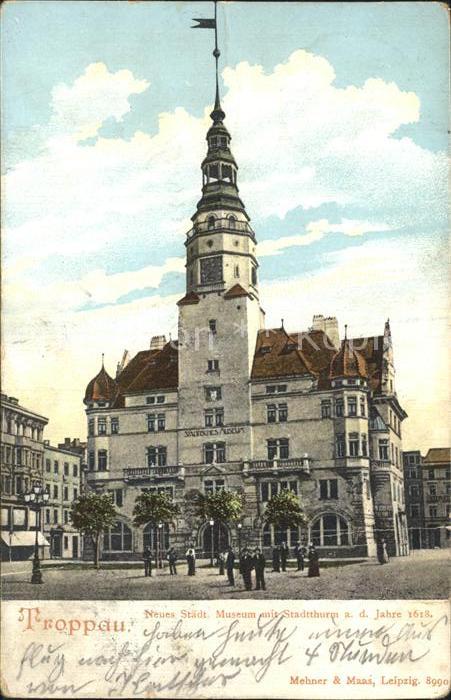 Troppau Sudetengau Neues Stadtmuseum mit Stadtthurm