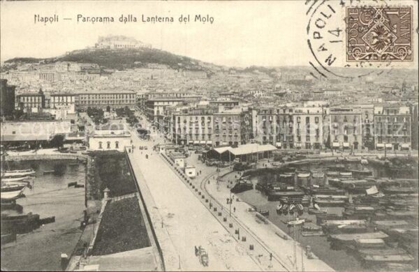 Napoli Neapel Panorama dalla Lanterna del Molo