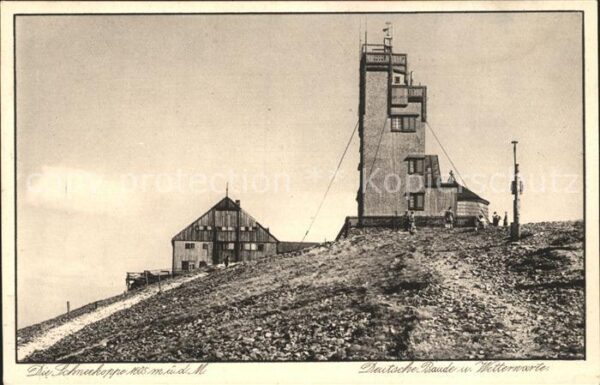 Schneekoppe Snezka Deutsche Baude und Wetterwarte