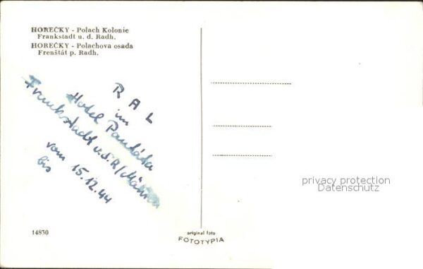 Horecky Polach Kolonie Frankstadt Radh – Bild 2