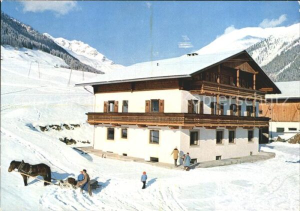 St Magdalena Gsies Pension Rain Hof Pferdeschlitten