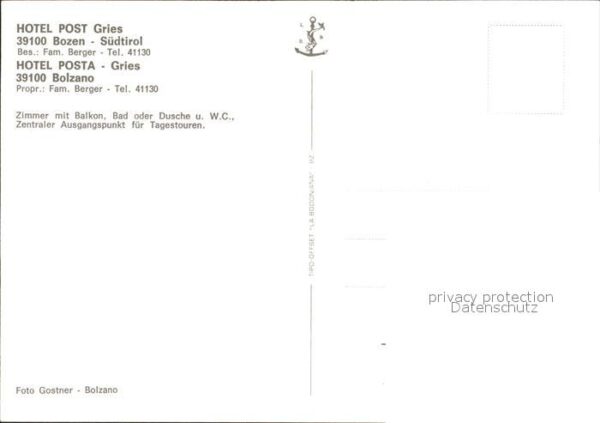 Bozen Suedtirol Hotel Post Gries – Bild 2