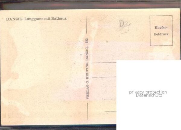 Danzig Westpreussen Langgasse mit Rathaus – Bild 2