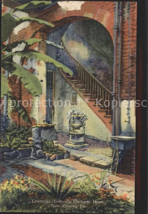 New Orleans Louisiana Courtyard of Governor Claiborne Home
