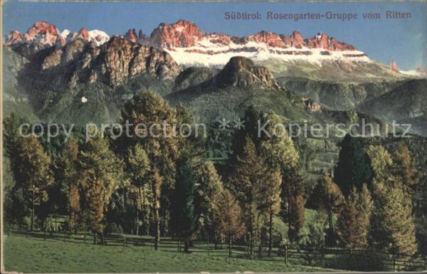 Suedtirol Rosengarten Gruppe vom Ritten