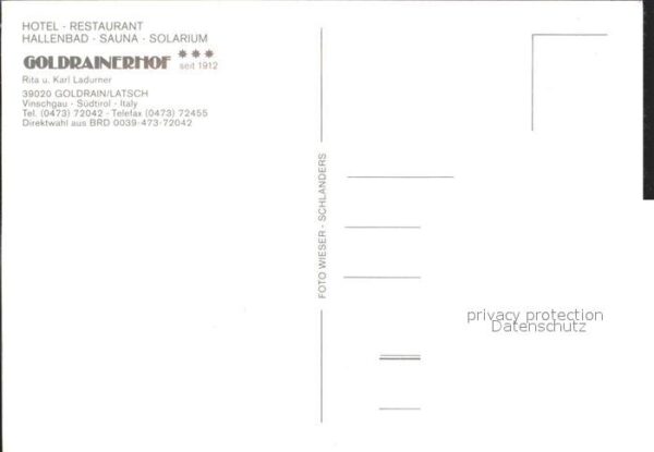 Goldrain Vinschgau Hotel Restaurant Goldrainerhof – Bild 2