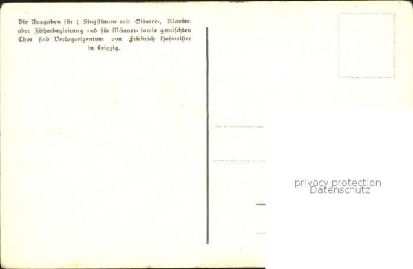 Liederkarte Grüss dich Gott mei Arzgebirch Litho – Bild 2