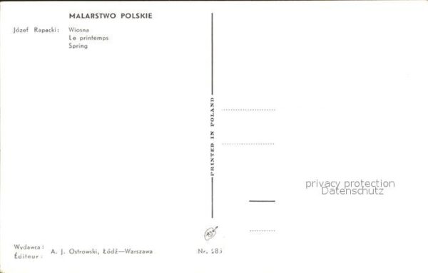 Kuenstlerkarte Jozef Rapacki Wiosna – Bild 2
