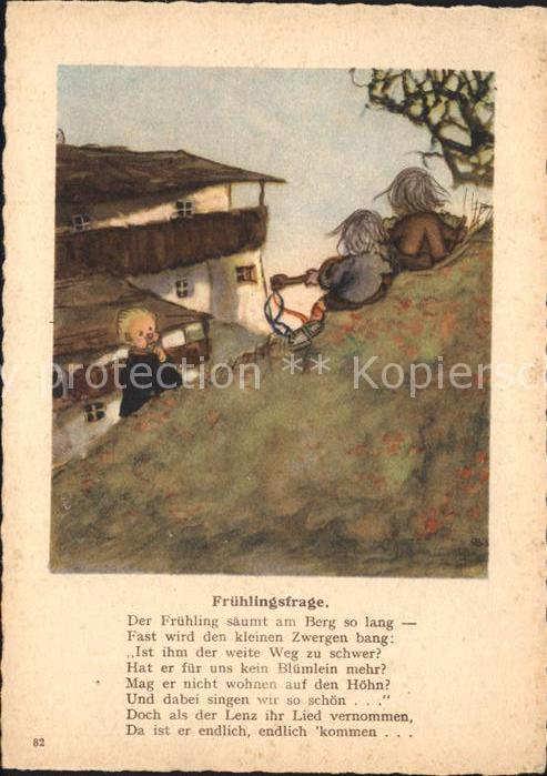 Gedicht auf AK Frühlingsfrage