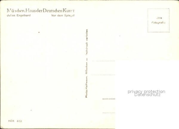 Verlag HDK Nr. 448 Julius Engelhard Vor dem Spiegel – Bild 2
