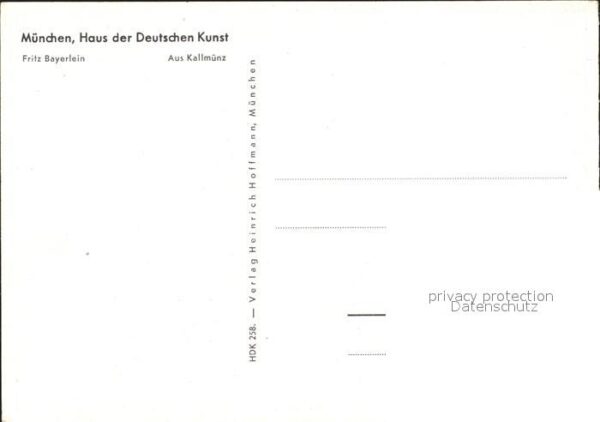 Verlag HDK Nr. 258 Fritz Bayerlein Aus Kallmünz – Bild 2