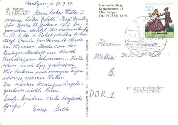 Hummel Nr. 651 Er liebt mich – Bild 2