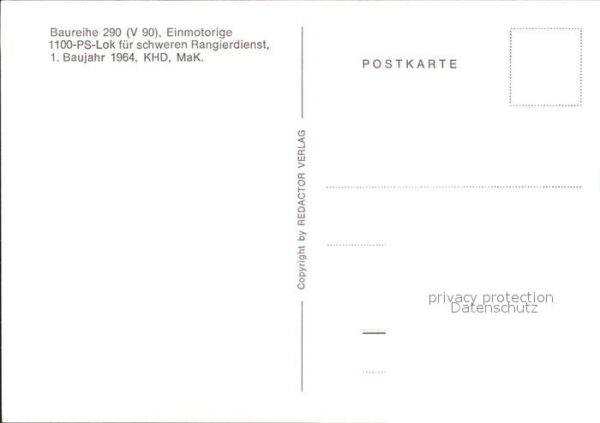 Lokomotive Baureihe 290 V 90 1100-PS-Lok – Bild 2