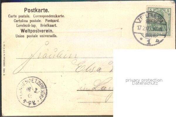 Trompeter Scheffel Gedicht Liebe Litho – Bild 2