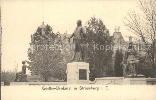 Goethe Johann Wolfgang von Denkmal Strassburg Elsass