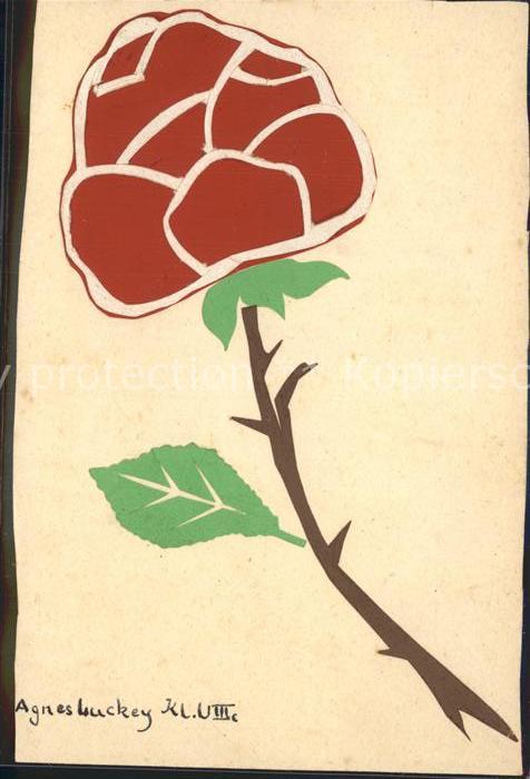 Collagekarte Kollage Rose