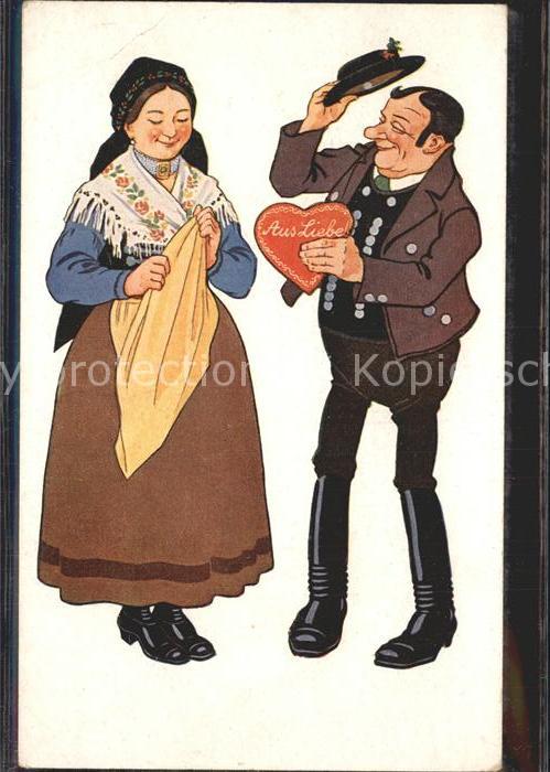 Trachten Frau Mann Herz Liebe
