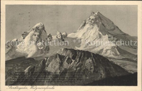 Berggesichter Berchtesgaden Watzmannsage Watzmannfami
