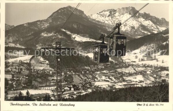 Foto Zeitz F.G. Nr. 794 Berchtesgaden Seilbahn Untersberg