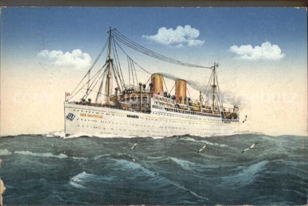 Dampfer Oceanliner Der Deutsche