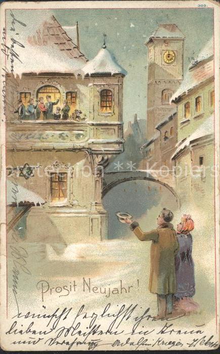 Neujahr Litho