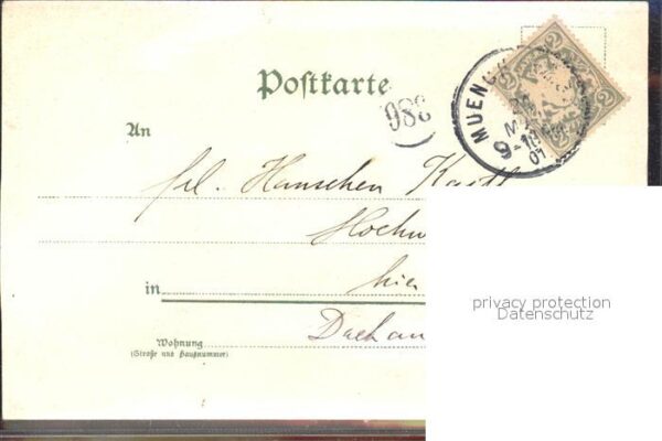 Pfingsten Pentecost Pentecote Glockenblumen Gedicht Litho – Bild 2