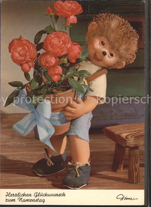 Mecki Nr. 412 Glückwunsch Namentag Blumen Pflanze