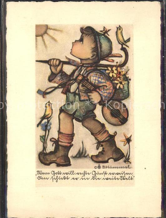 Hummel Nr. 4512 Wanderer Mandoline Vögel