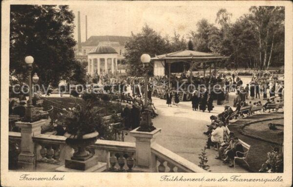 Franzensbad Boehmen Frühkonzert an der Franzensquelle