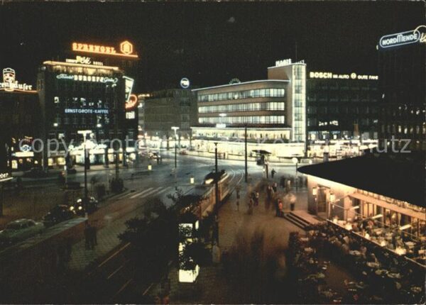 Hannover bei Nacht Zentrum Cafe am Kröpcke