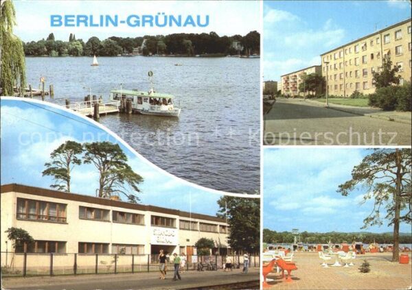 Gruenau Berlin Anlegestelle Fähre Strandbad Neubauten