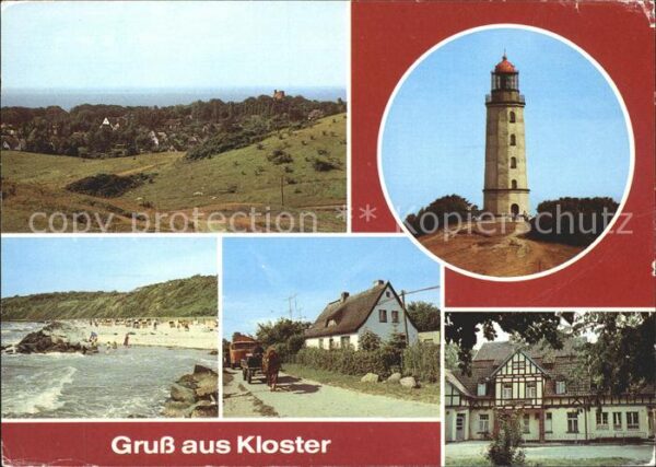Kloster Hiddensee Panorama Leuchtturm Strand Griebenhaus