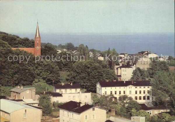 Sassnitz Ostseebad Ruegen Teilansicht Kirche